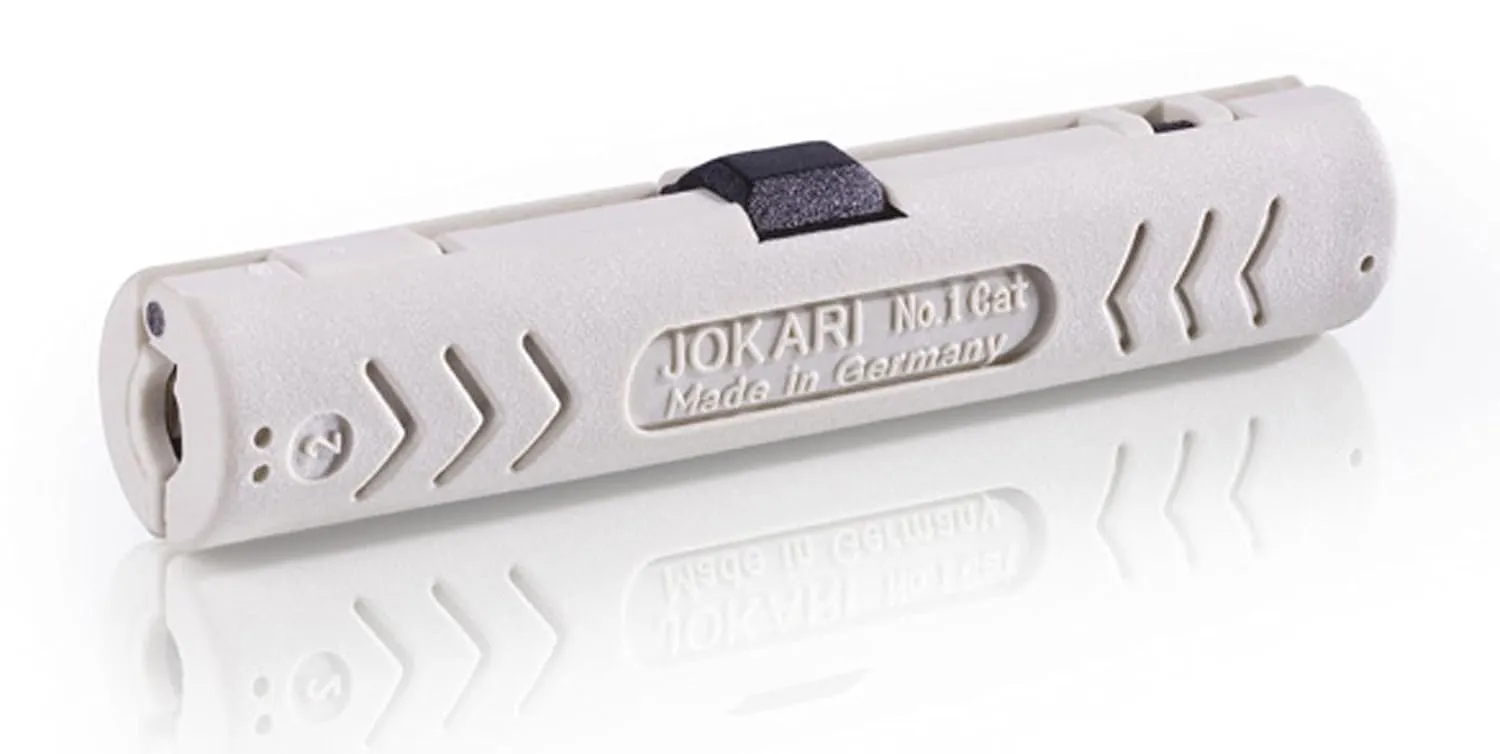 Jokari 30500 No.1-Cat Powerful Stripping Tool for PVC-Insulated Data Cables, 10cm L x 1.8cm W x 1.8cm H