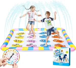 JOYCAT Splash Pad for Kids Ages 4-8, Durable 67" Non-Slip Splash Pads for 8-12 Years Old & Dog, Summer Pool Outdoor Water Play Mat for Toddler 3  Boy Girl,Outside Water Sprinkler Toy for Backyard Game