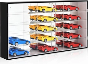 Juexica 1: 24 Clear Acrylic Toy Car Display Case Toy Car Display Show Box 15 Scale Diecast Case Wall Mounted Car Toy Shelf for Storage Mini Cars Model Race Cars