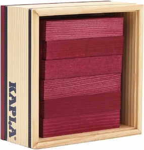 KAPLA 40 Squares Purple - Wooden Construction Set - 40 Purple Colored Building Planks
