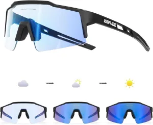 KAPVOE Photochromic Cycling Glasses Men Women Clear Transition Mountain Bike Sunglasses Sports Baseball Running - K9023