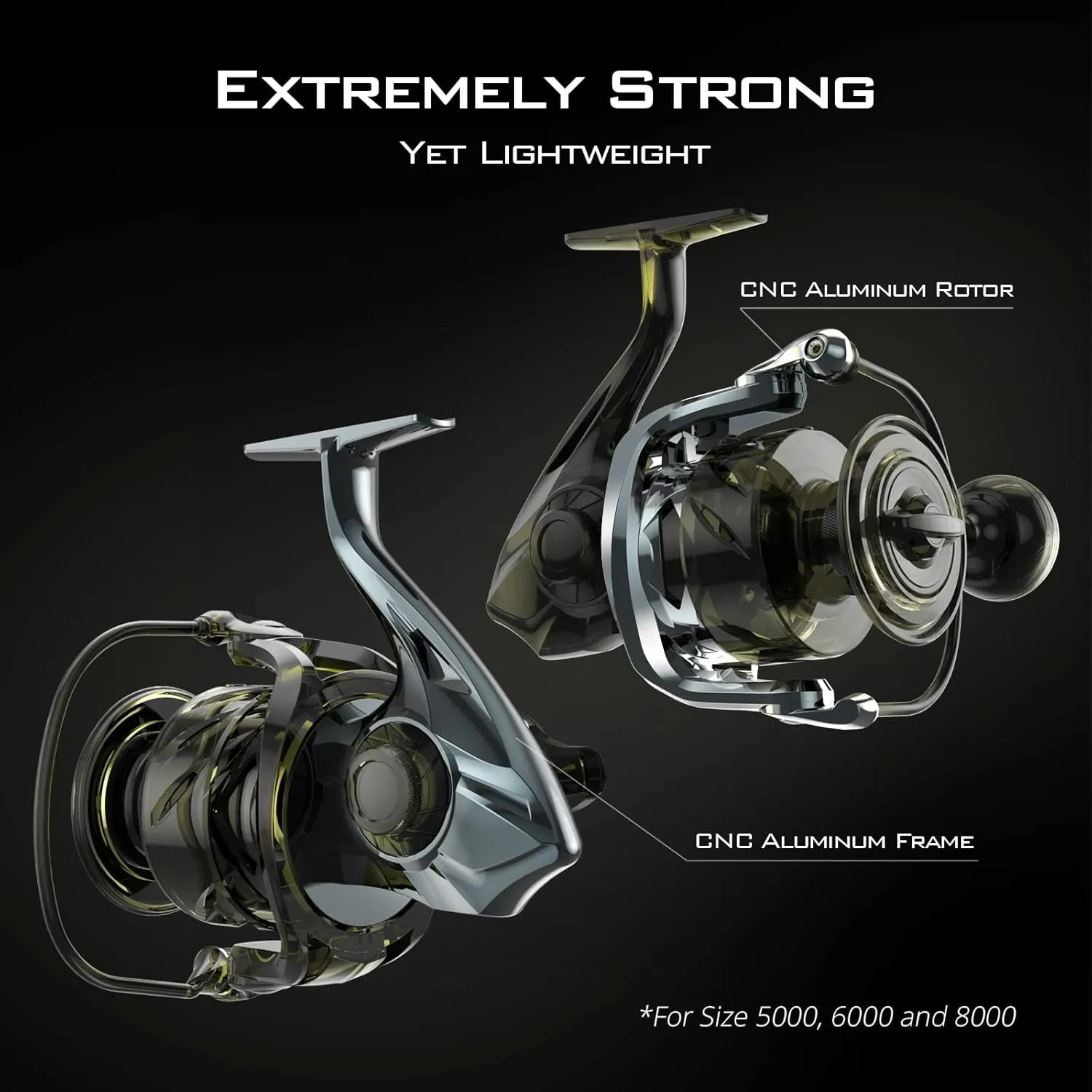 KastKing Kapstan Elite Saltwater Spinning Fishing Reel, Up to 55LBs Max Drag Big Game Fishing Reel, IPX6 Waterproof & Corrosion-Resistant Bearing System - Ideal Fishing Gifts for Saltwater Fishing