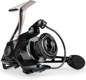 KastKing Megatron Spinning Reel, Freshwater and Saltwater Spinning Fishing Reel, Rigid Aluminum Frame 7 1 Double-Shielded Stainless-Steel BB, Over 30 lbs. Carbon Drag, CNC Aluminum Spool & Handle