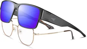 KastKing Molino Fit-Over Polarized Sunglasses,UV400 Protection Ultralight Wraparound Fishing Sports Sunglasses, TAC Lenses