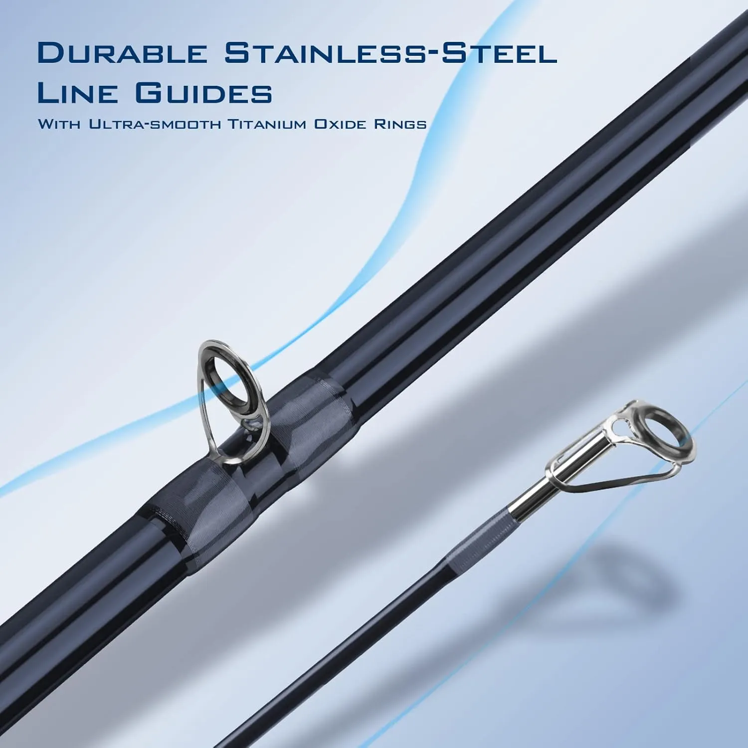 KastKing Progressive Glass Fishing Rods, Spinning & Casting Rods, Strong, 100% Phenolic Glass Blanks 2Pcs Pack from 5’6” to 10’, Stainless Steel Guide, Durable P-Cork Handles
