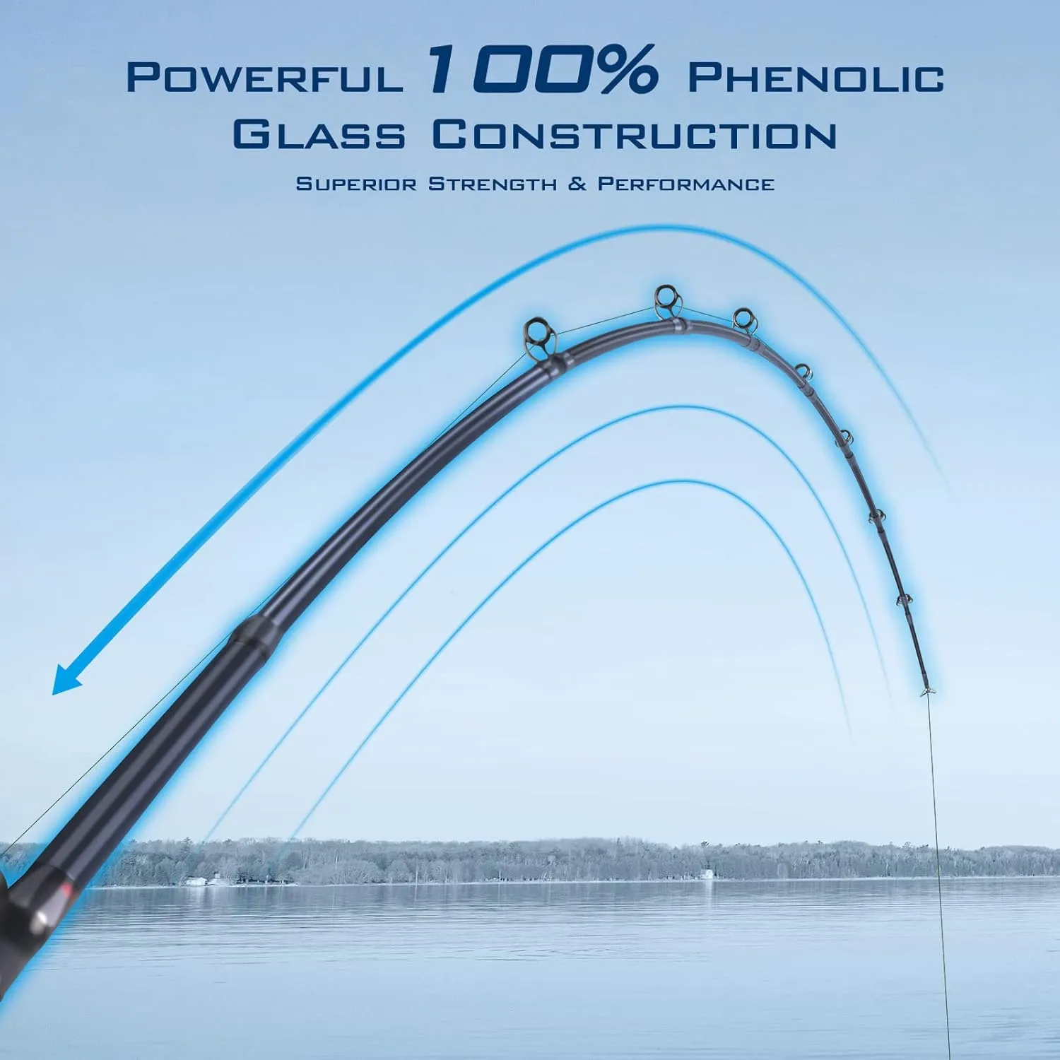 KastKing Progressive Glass Fishing Rods, Spinning & Casting Rods, Strong, 100% Phenolic Glass Blanks 2Pcs Pack from 5’6” to 10’, Stainless Steel Guide, Durable P-Cork Handles