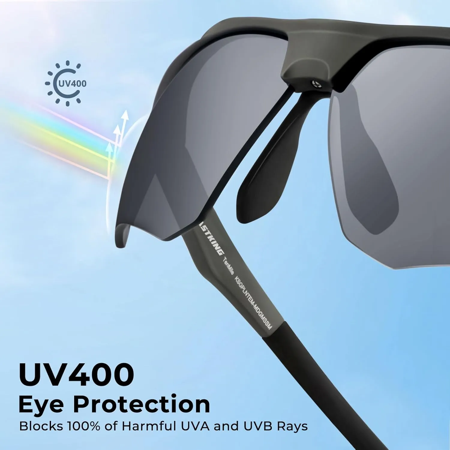 KastKing Tenmile Polarized Sunglasses for Men & Women, UV Protection,Sport Sunglasses Cycling Fishing Outdoor