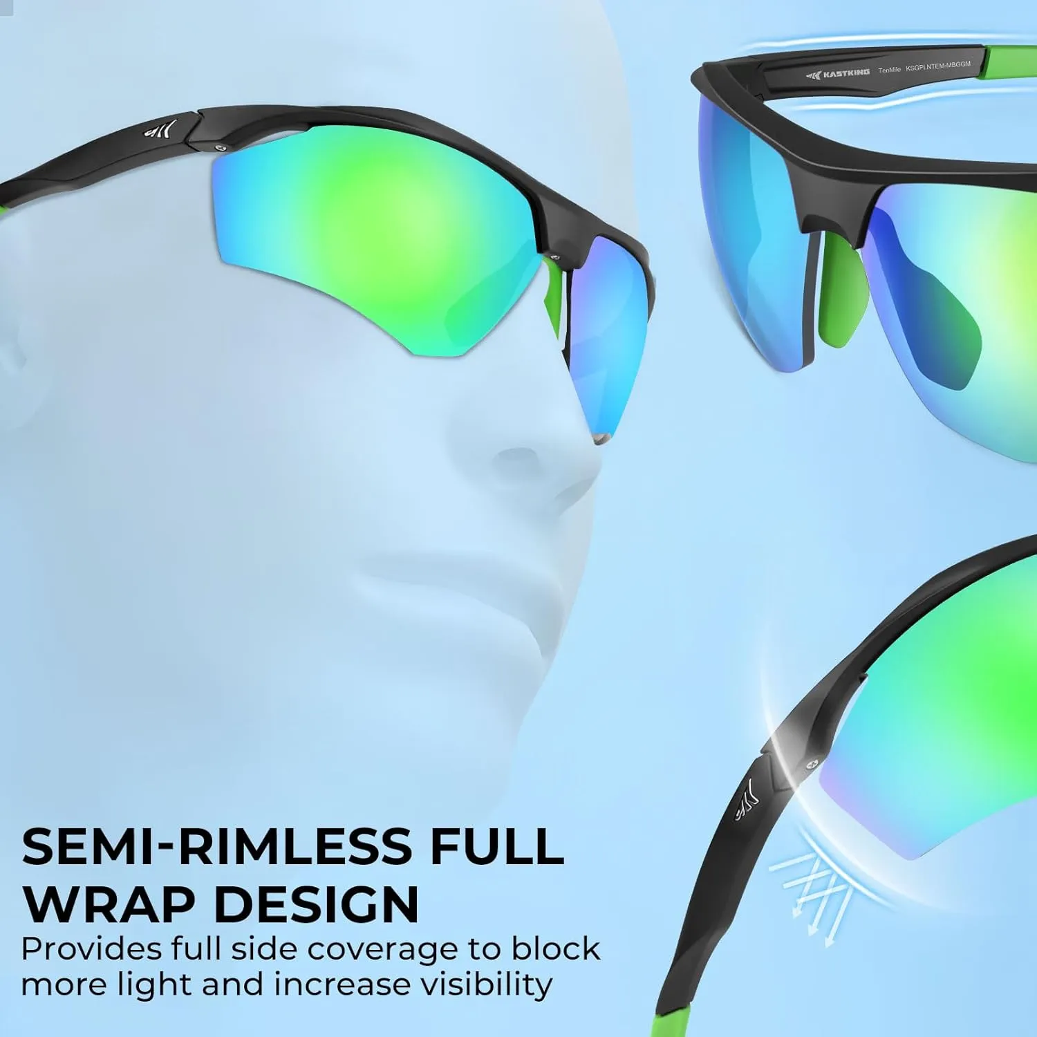 KastKing Tenmile Polarized Sunglasses for Men & Women, UV Protection,Sport Sunglasses Cycling Fishing Outdoor