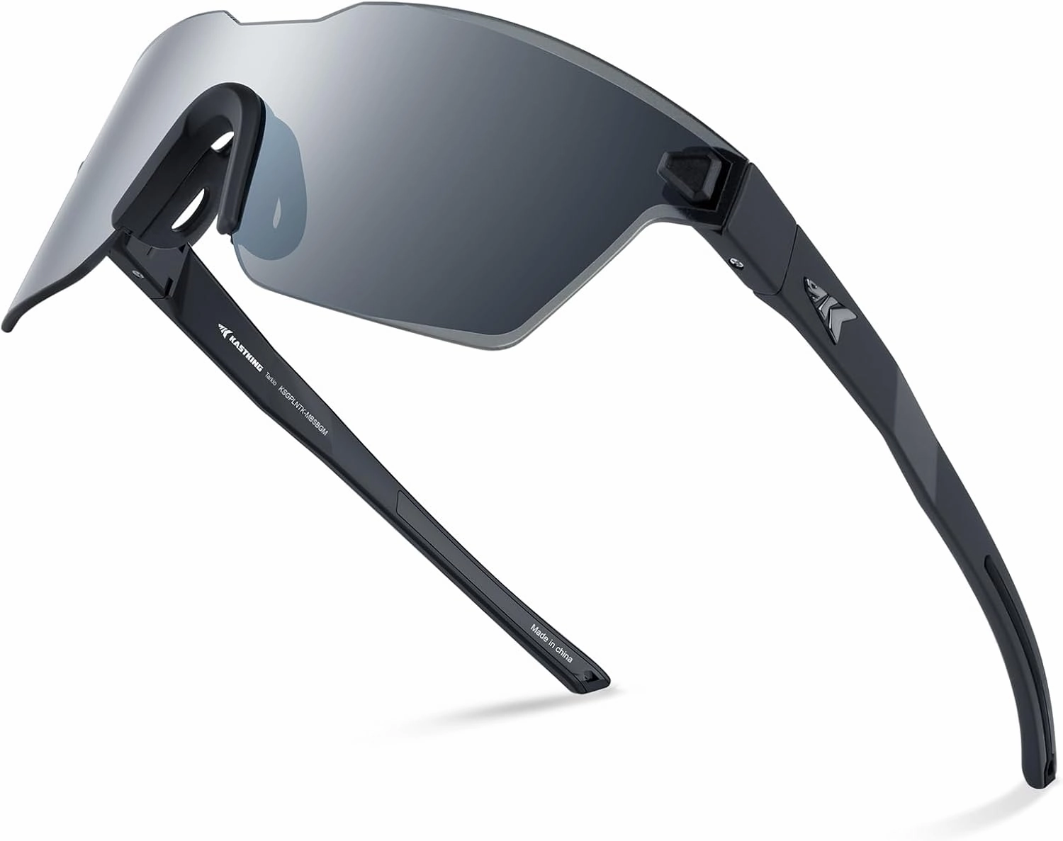 KastKing Tarkio Polarized Fishing Sunglasses, Large Single PC Lenses, Rimless Wrap Design, UV400 Protection Sports Sunglasses