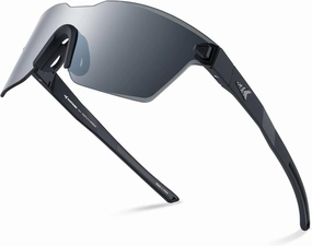 KastKing Tarkio Polarized Fishing Sunglasses, Large Single PC Lenses, Rimless Wrap Design, UV400 Protection Sports Sunglasses