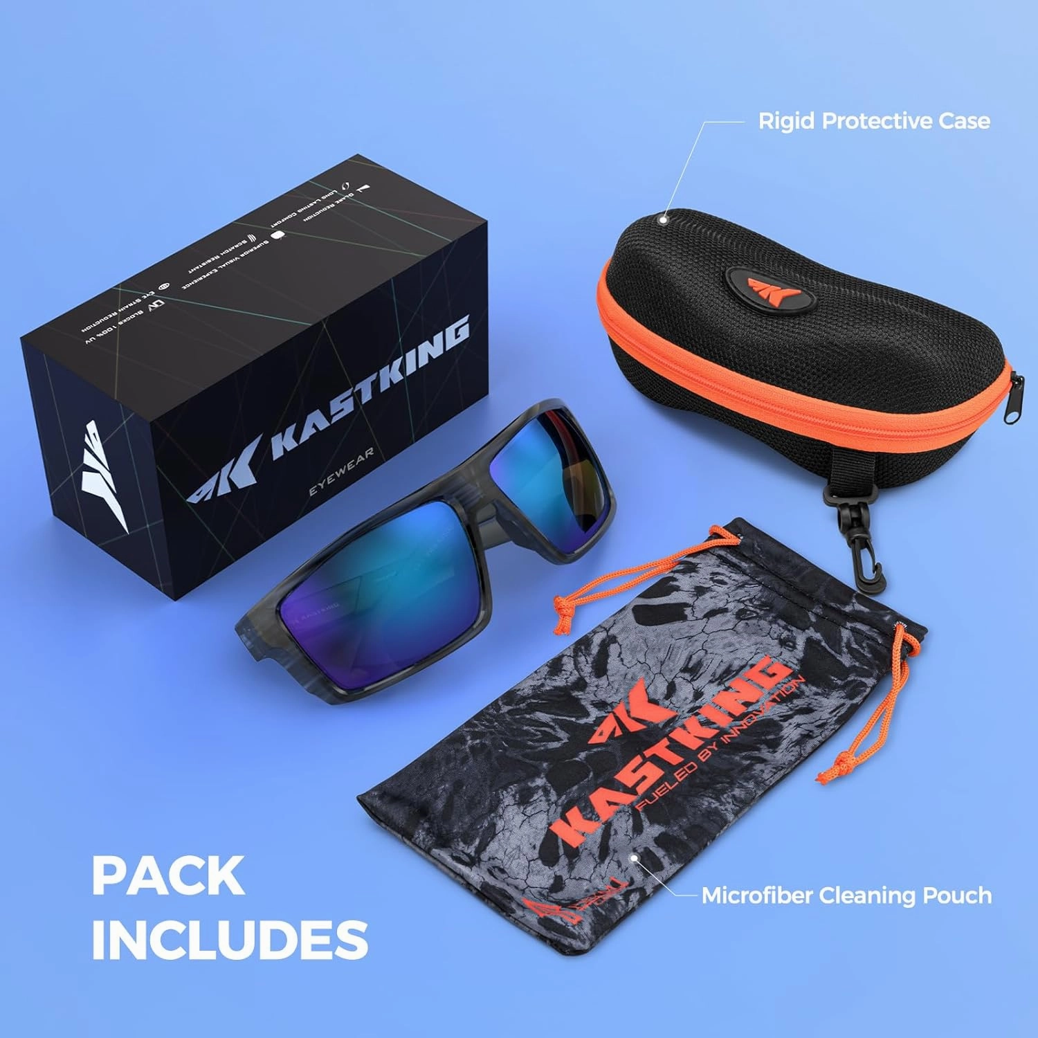 KastKing Waccamaw Polarized Bifocal Sunglasses, x1.5 x2.0 x2.5 Magnifications, Wrap Around Sport Reader Sunglasses for Men