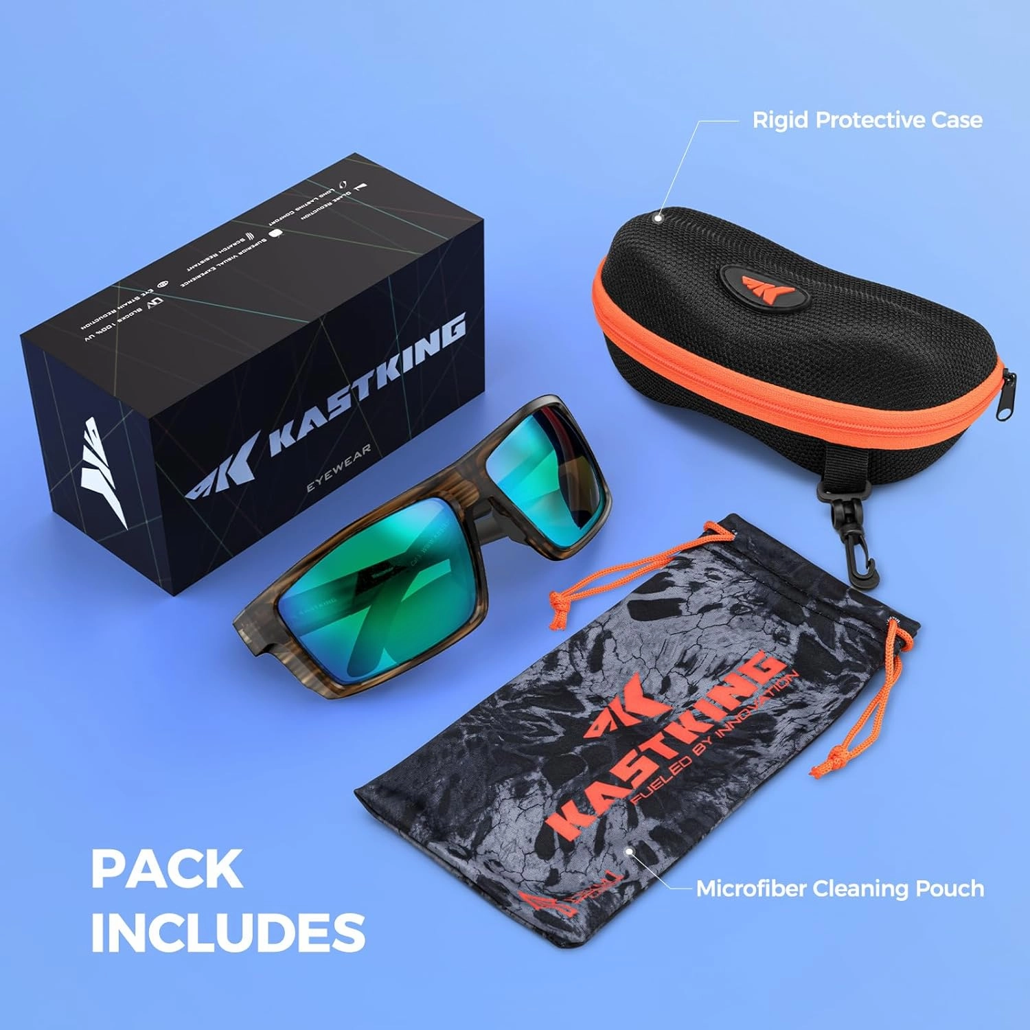 KastKing Waccamaw Polarized Bifocal Sunglasses, x1.5 x2.0 x2.5 Magnifications, Wrap Around Sport Reader Sunglasses for Men