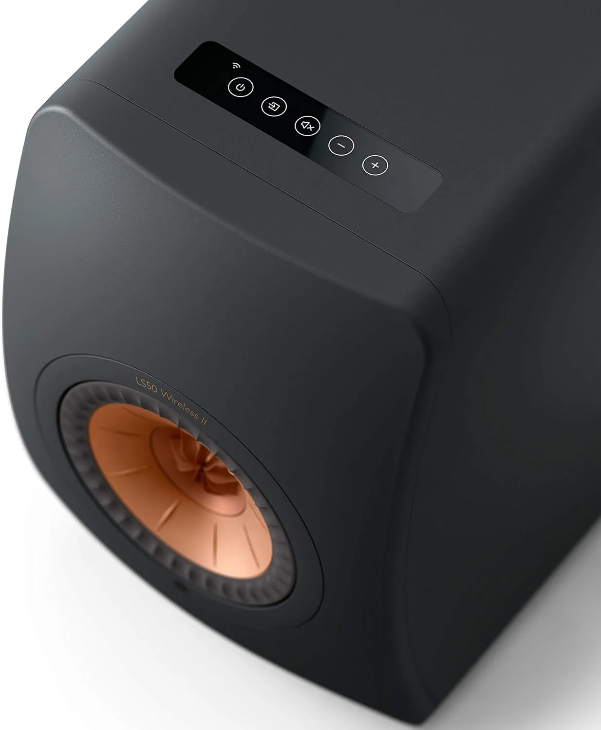 KEF LS50 Wireless II Powered Bookshelf Speakers - Pair (Carbon Black)
