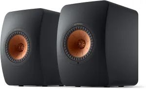 KEF LS50 Wireless II Powered Bookshelf Speakers - Pair (Carbon Black)