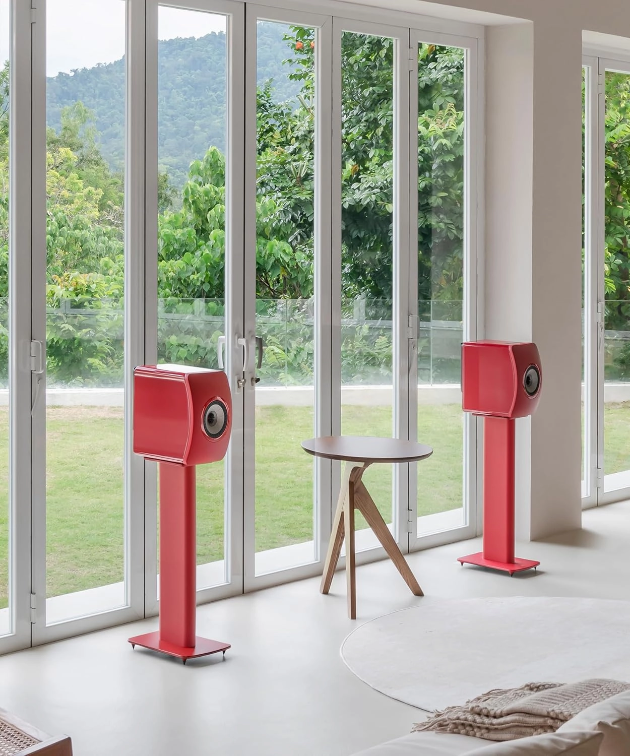 KEF LS50 Wireless II Powered Bookshelf Speakers - Pair (Crimson Red)