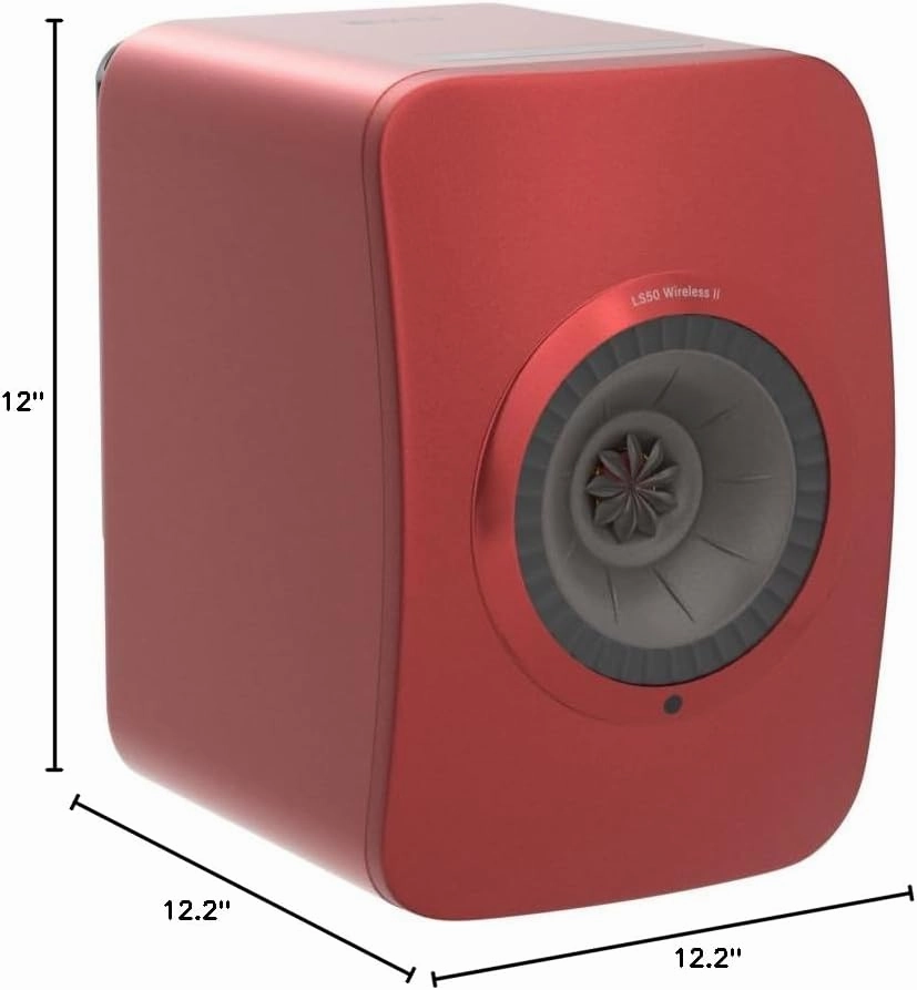KEF LS50 Wireless II Powered Bookshelf Speakers - Pair (Crimson Red)