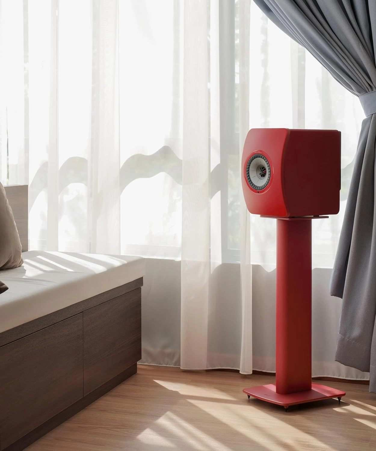 KEF LS50 Wireless II Powered Bookshelf Speakers - Pair (Crimson Red)