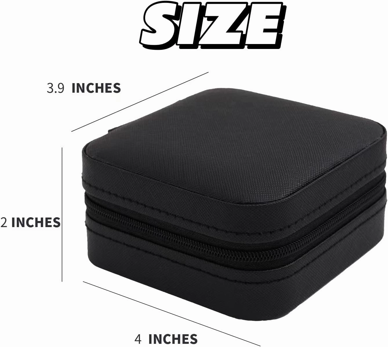 KElofoN Jewelry Case & Box Organizer - Small, Mirrored, for Girls & Women (Black-5)
