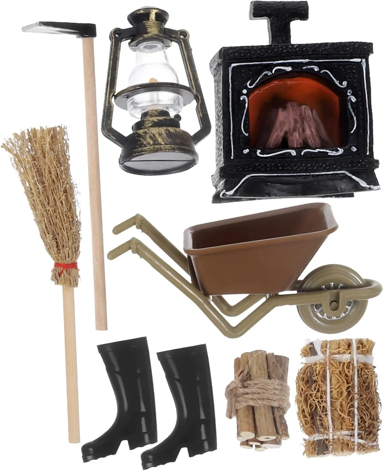 KESYOO 1Set Miniature Dollhouse Fireplace Accessory with Firewood Model for Winter Scene Decoration for Dollhouse Christmas Decor and Miniature Furniture Enhancements