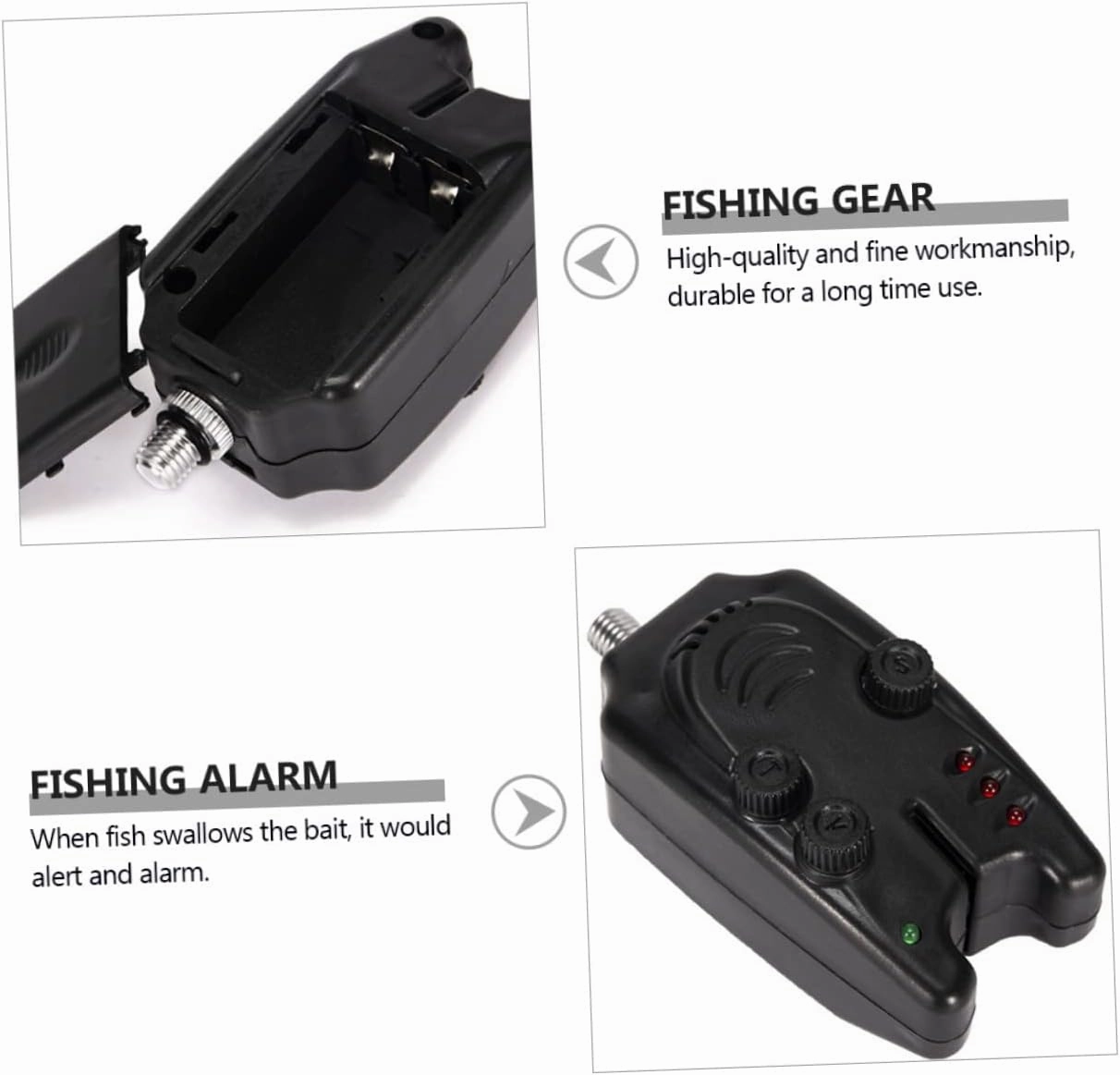 KESYOO Fishing Alarm Water Tip Fishing Accessories Fishing Bite Alarm LED Ring Alarm Fish Bite Indicator