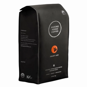 Kicking Horse Coffee, Smart Ass, Medium Roast, Whole Bean, 2.2 Pound - Certified Organic, Fairtrade, Kosher Coffee