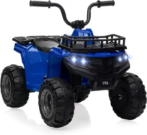 Kids Electric Ride On Car,12V ATV Battery-Powered Toy for Toddlers with LED Lights, Music, High/Low Speed Settings