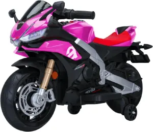 Kids Motorcycle, Electric Motorcycle Bike,12V Battery Powered Motorbike, Electric Ride on Motorcycle w/Headlights&Shock Absorber&Training Wheels&Music&Pedal