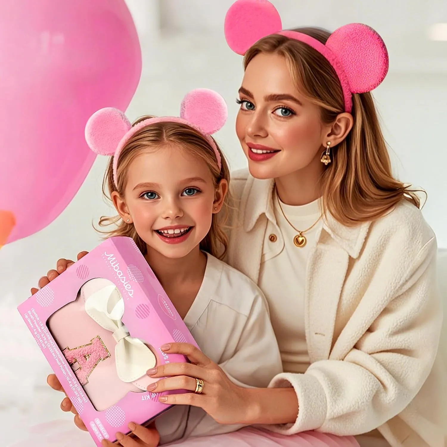 Kids Real Makeup Kit for Girls - 18Pcs Non-Toxic Washable Make Up Toys with Initial Toddler Purse - Personalized Birthday Gifts for Age 3 4 5 6 7 8 9 10 Years Old Girls Vanity Set - D