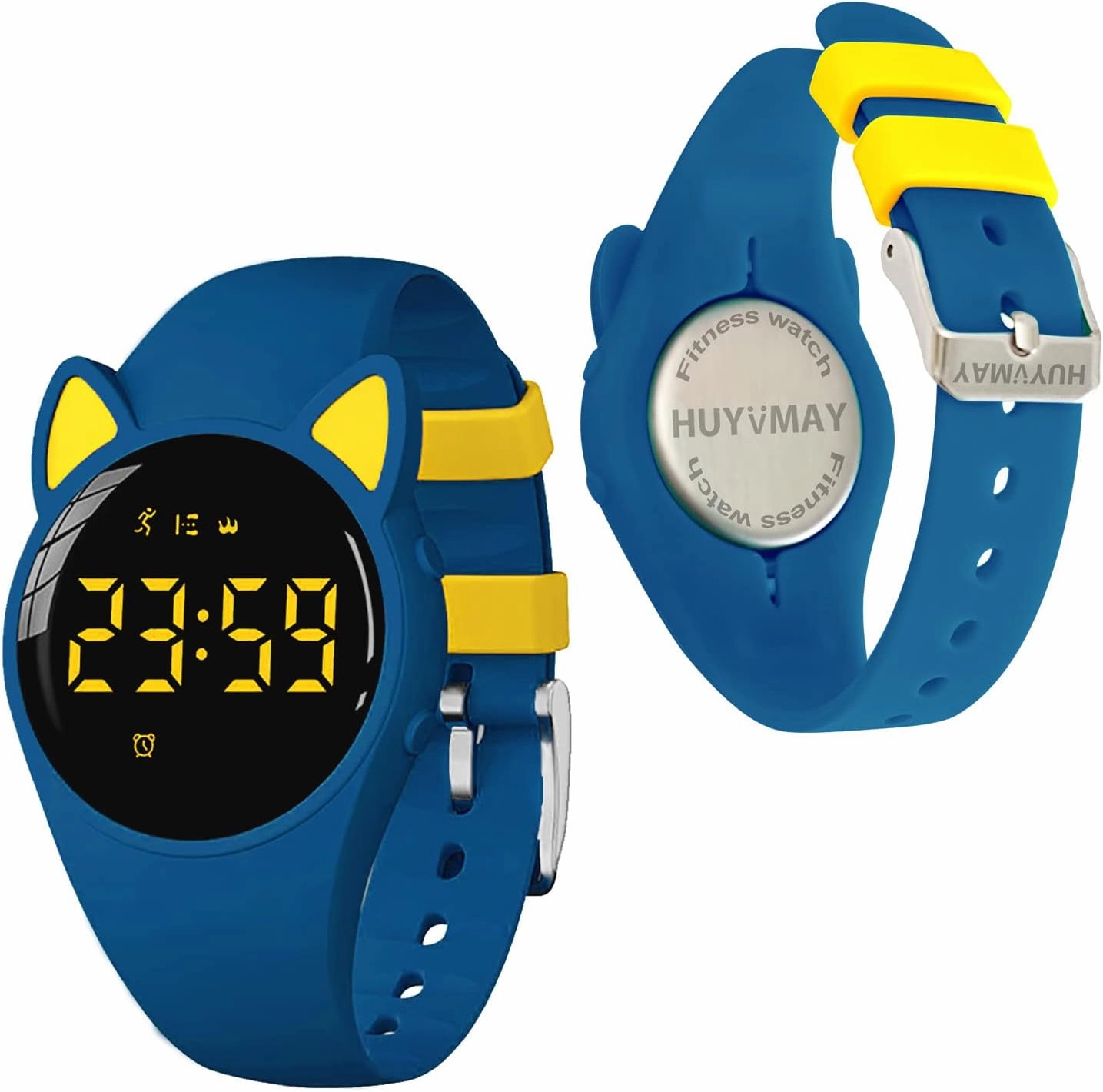 Kids Fitness Tracker Pedometer Watch Without App,20-Day Battery Life Rechargeable Watch, IP68 Waterproof Digital Watch for Girl Boy Kids Cute Wristwatch with Alarm Clock Step/Distance/Calorie Counter
