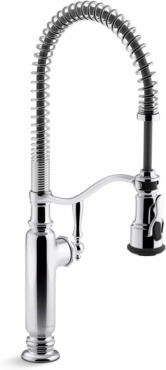 KOHLER K-77515-BV Tournant Semi-Professional Pull-Down Kitchen Sink Faucet, Commercial Kitchen Faucet with Pull Down Sprayer, Vibrant Brushed Bronze