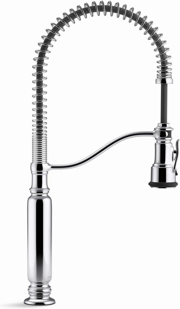 KOHLER K-77515-BV Tournant Semi-Professional Pull-Down Kitchen Sink Faucet, Commercial Kitchen Faucet with Pull Down Sprayer, Vibrant Brushed Bronze