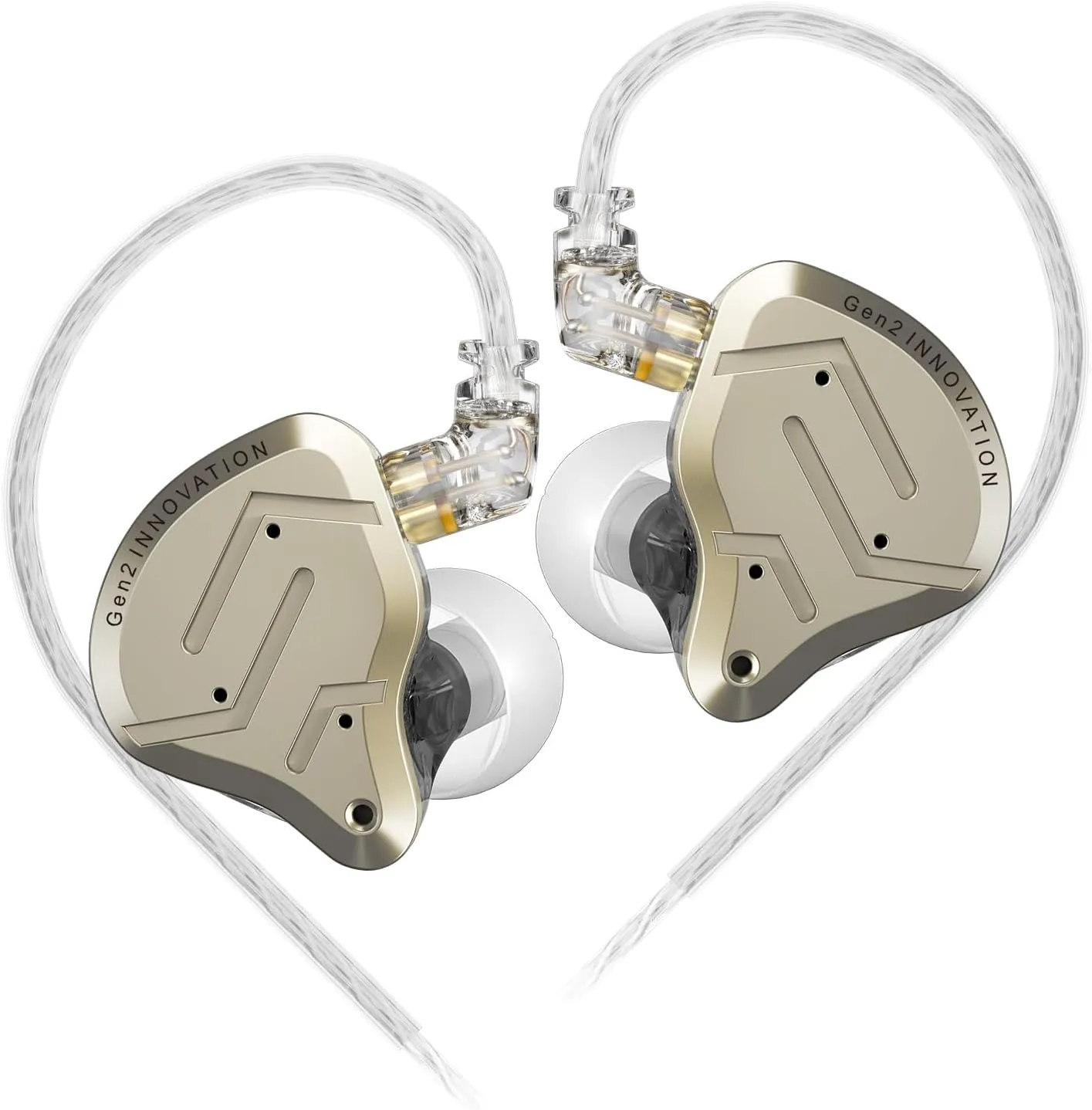 KZ ZSN PRO 2 in-Ear HiFi Earphones, Dual Driver 1BA 1DD Hybrid Drivers IEM Bass Stereo Sound Earbuds in-Ear Comfortable Noise Isolation Headphone with Detachable 2Pin Cable (CLA, Yellow)