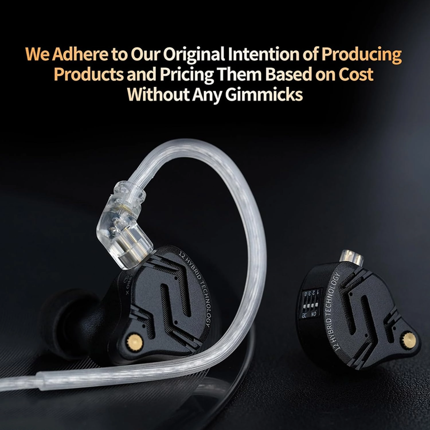 KZ ZS12 Pro X in Ear Monitor, 1DD 5BA HiFi Wired Gaming Earbuds, ZS10 Pro X Upgraded Version KZ IEM Earphones Earbuds with 2Pin-C Detachable Cable for Musicians, Audífonos Gamer, Audiphile