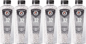 Lancer Tactical Polished 0.30g/0.32g Airsoft BBS Bulk Six Bottles-Made in Taiwan, 5050 Count Each, 30,300 Rounds Total