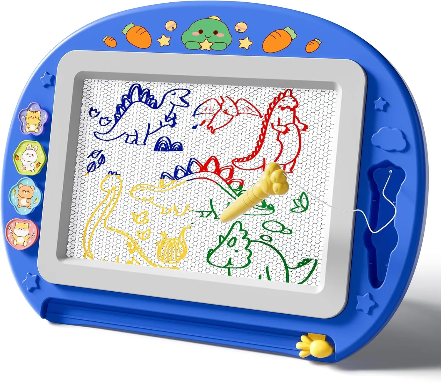 Large Magnetic Drawing Board 13 × 17 in Doodle Board Toddler Toys for Girls Boys 3 4 5 6 7 Year Old Kids, Preschool Educational Travel Toys Gifts Etch A Colorful Sketch Magnet Erasable Writing Pad