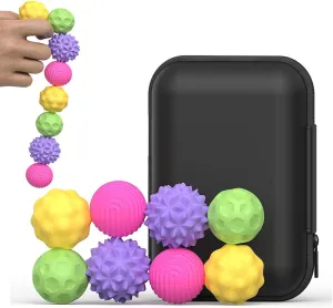 Large Magnetic Sensory Fidget Ball Toy, Attracting Stress Ball with Silicone Shell for Adults and Teens, Peace of Hands and Anxiety Mind, Fun Stress Free Magnet Balls (Candy Series, Set of 8)
