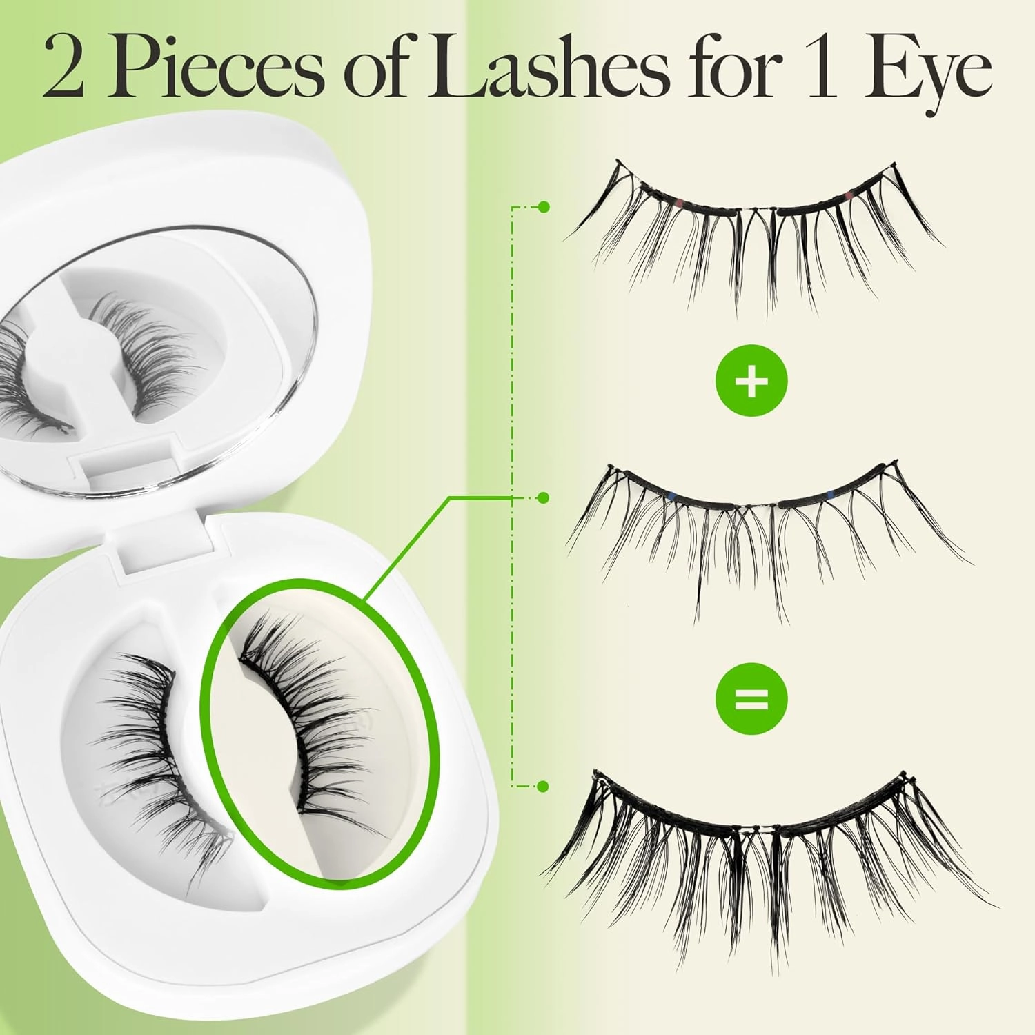 LASHVIEW Magnetic Eyelashes with Applicator, Reusable Soft Magnetic Eyelashes Natural Look, No Glue Needed, Windproof & Waterproof for All-Day Comfort (L02)