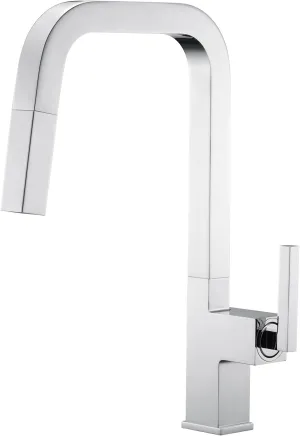 Lava Odoro Chrome Kitchen Faucet with Pull Down Sprayer, Single Handle Kitchen Faucet, Chrome Single Hole Kitchen Sink Faucet with Magnetic Docking Spray Head, Deck Plate Included, Bar Faucet KF182-C