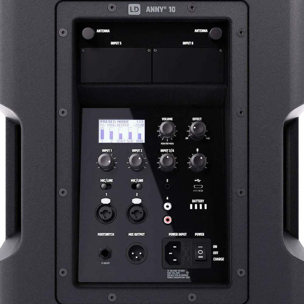 LD Systems ANNY 10 10" Portable battery-powered Bluetooth PA System with Mixer