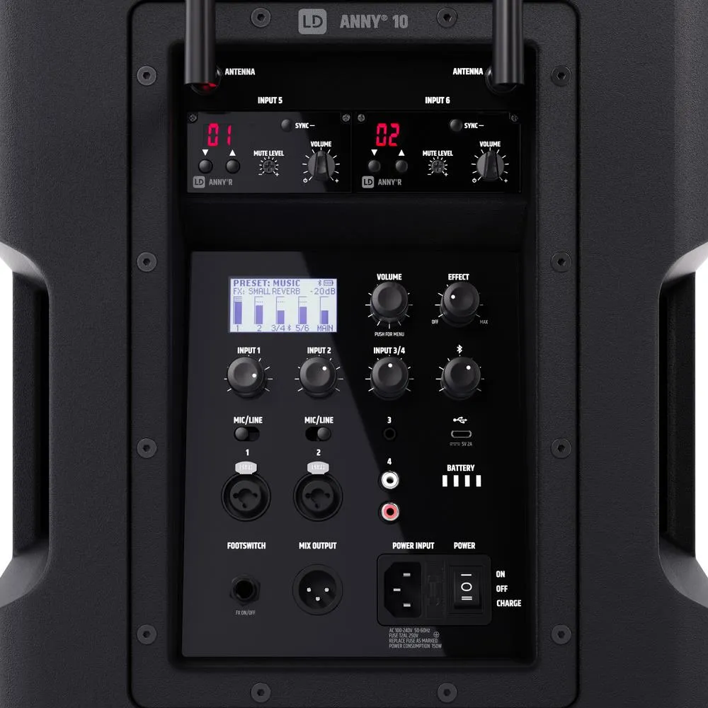 LD Systems ANNY® 10 BPH 2 B5 10" Portable Battery-powered Bluetooth® PA