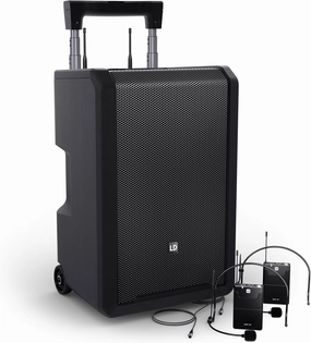 LD Systems ANNY 10 BPH 2 10-Inch Portable Battery-Powered Bluetooth Headset/Bodypack PA System, B51 512-542 MHz