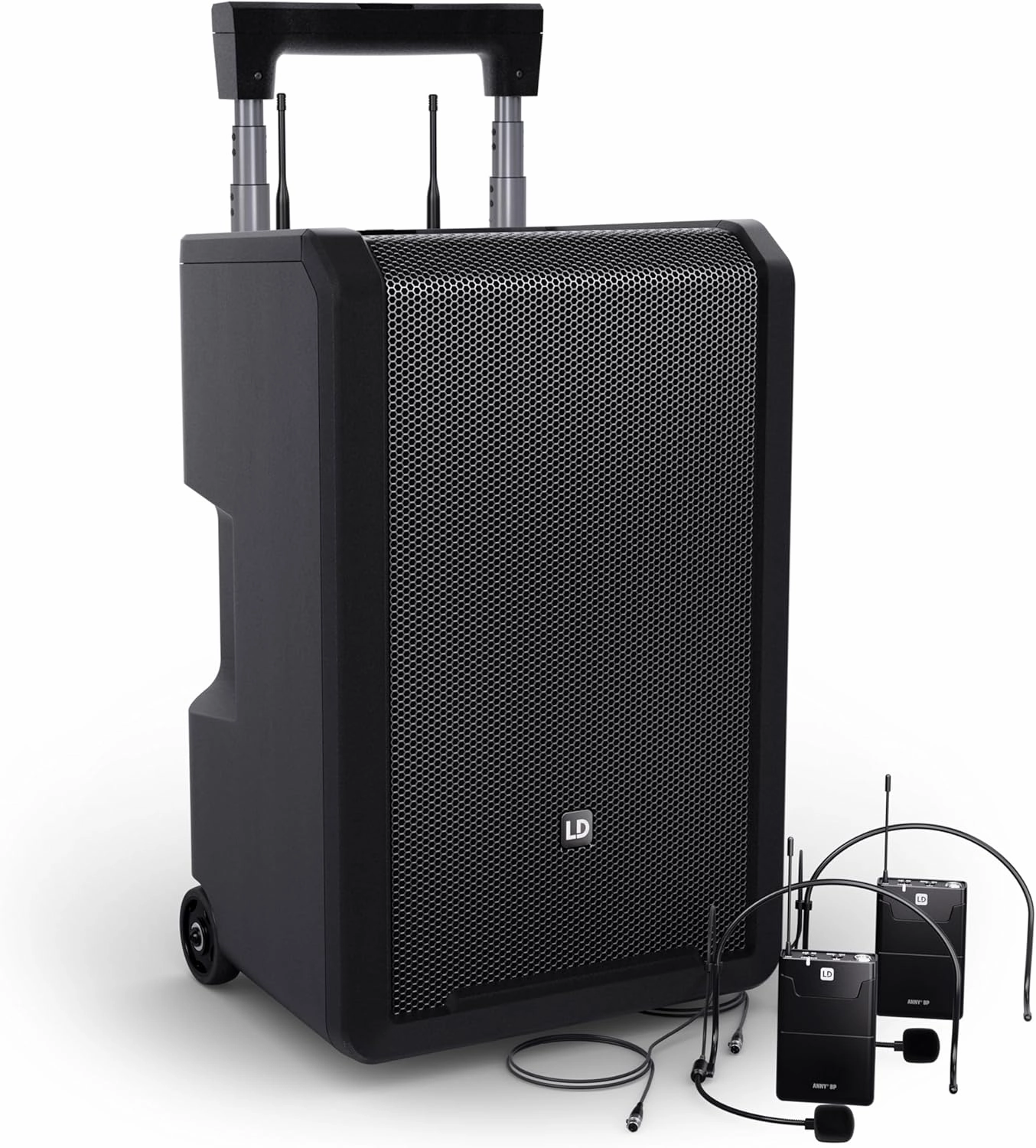 LD Systems ANNY 10 BPH 2 10-Inch Portable Battery-Powered Bluetooth Headset/Bodypack PA System, B51 512-542 MHz