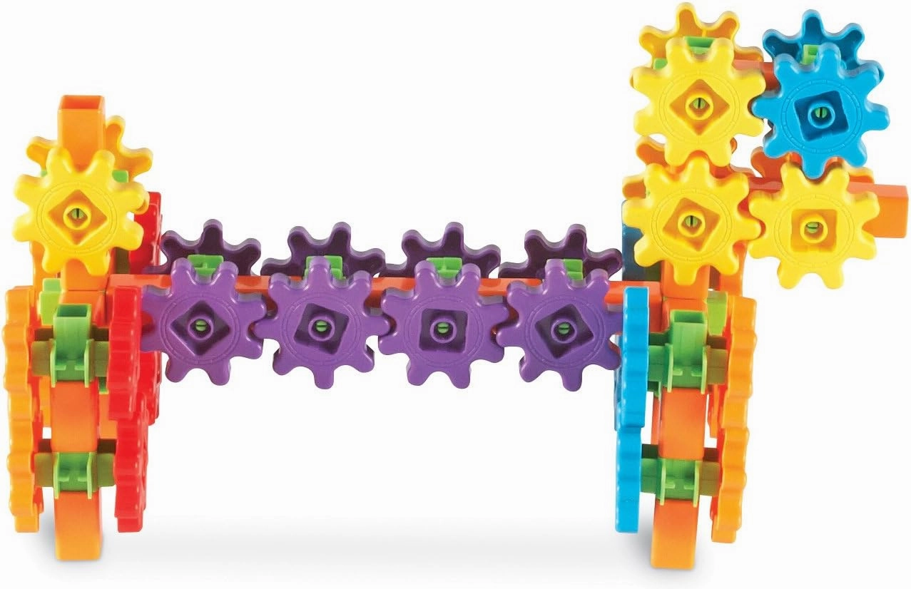 Learning Resources Gears! Gears! Gears! 100-Piece Deluxe Building Set - Ages 3 , Preschool Building Sets, Gears Toys for Kids, STEM Toys for Toddlers, Construction Toy Set