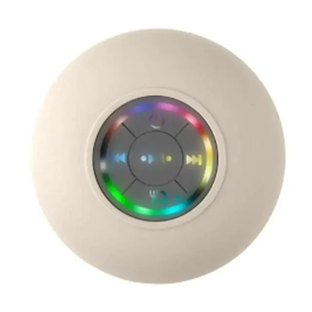 LED Portable Wireless Rechargeable Suction Bathroom Speaker