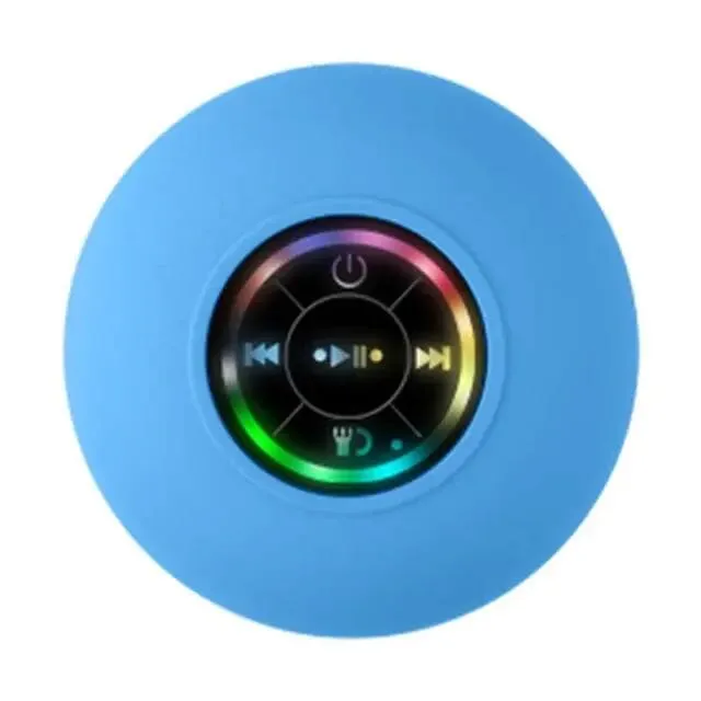 LED Portable Wireless Rechargeable Suction Bathroom Speaker