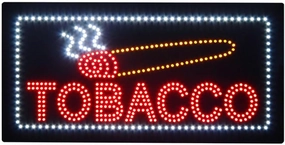 LED Tobacco Sign for Business, Super Bright LED Open Sign for Tobacco Shop, Electric Advertising Display Sign for Smoke Shop Store Storefront Window Home Decor.