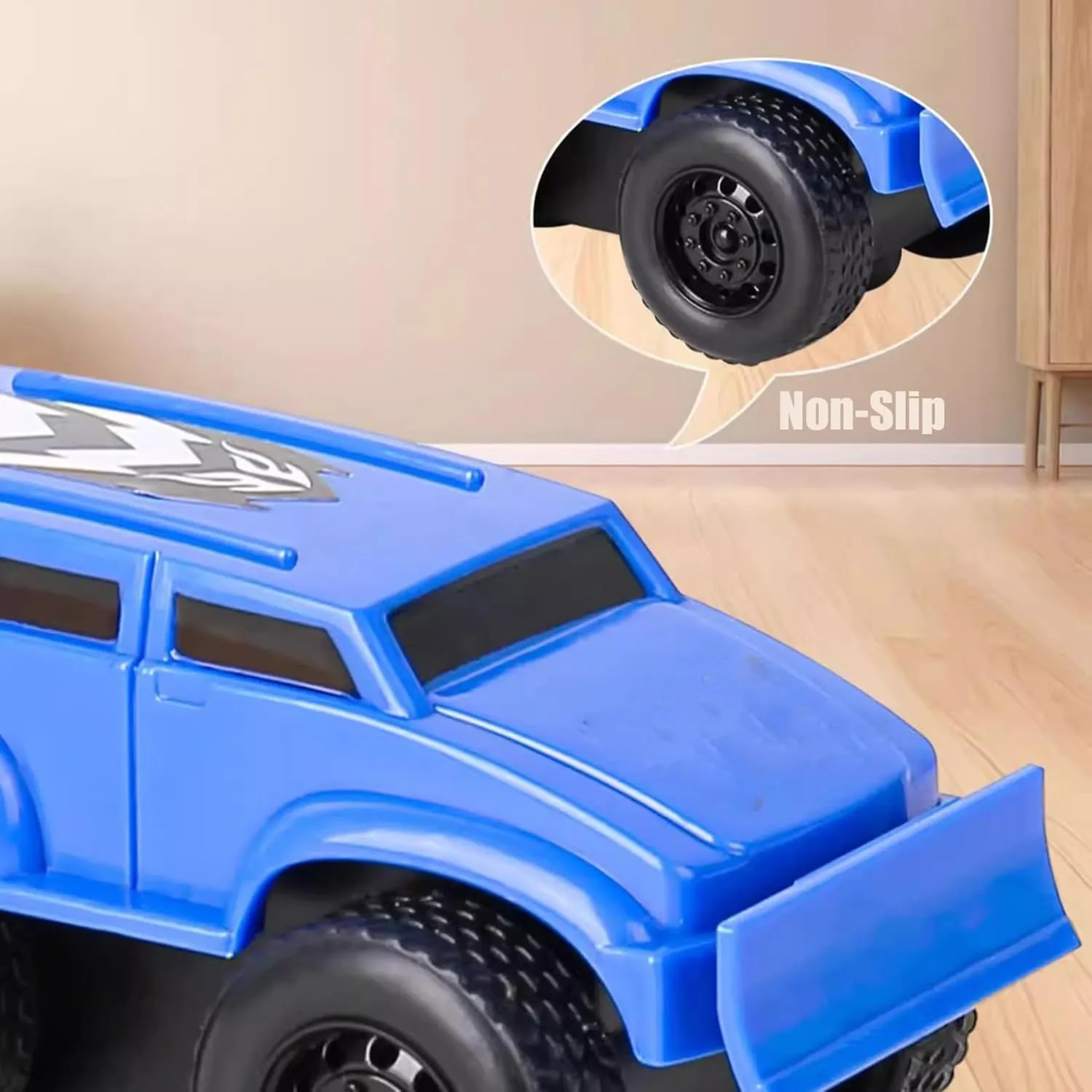 Licateduap Magnetic Wall Climbing Toy Car, Educational Anti-Gravity Inertial Wall Climbing Car, Pull-Back Inertial Magnetic Toy Cars (Blue Yellow)