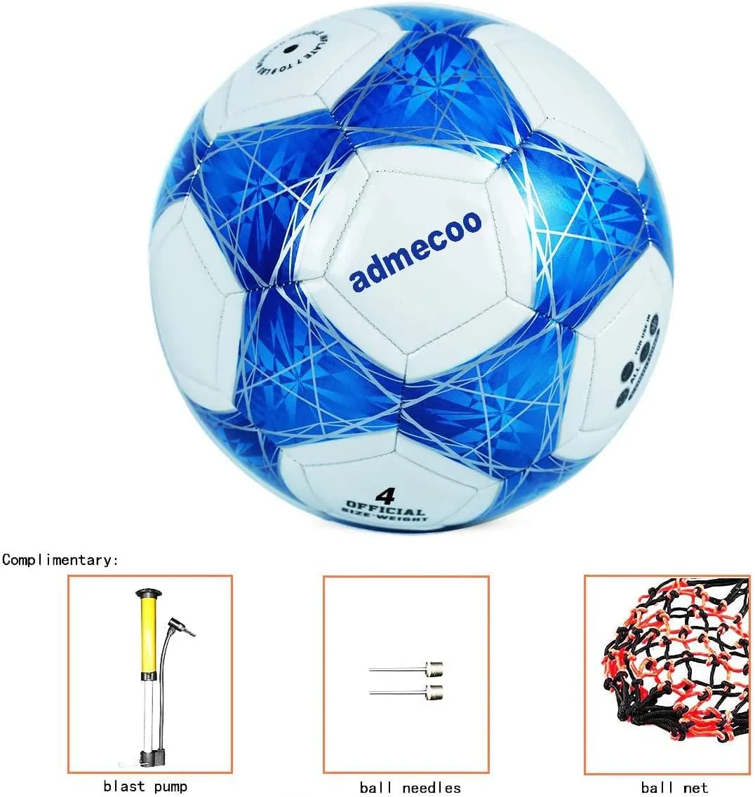 Light Up Soccer Ball Glow in The Dark Soccer Ball Size 3/4/5 with Needles and Pump Ball for Men Youth and Adult Night Games