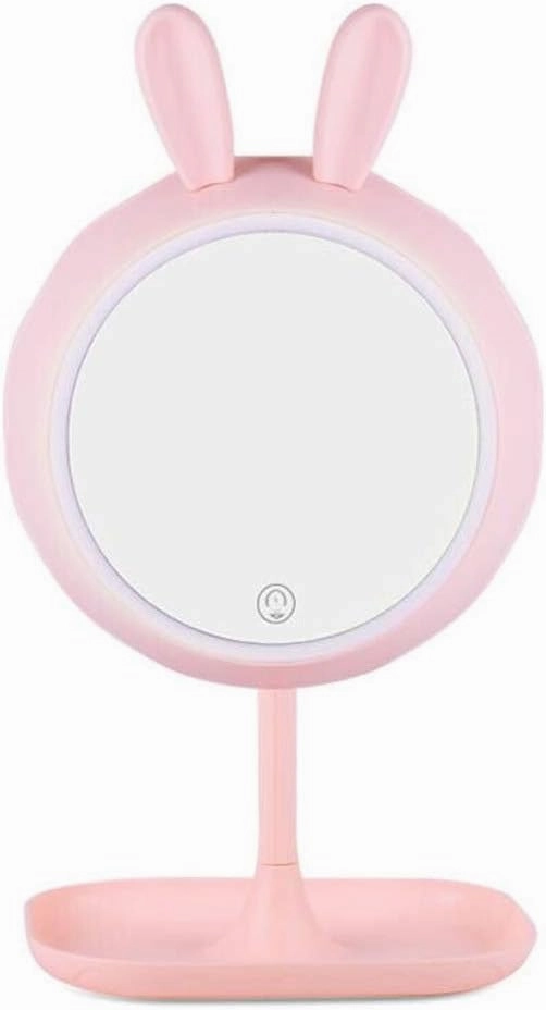 Lighted Makeup Mirror Tabletop Mirror 8 Inch Double Standing Mirror with Pedestal for Makeup Led Makeup Mirror Portable High Definition Cosmetic Lighted Up Mirror