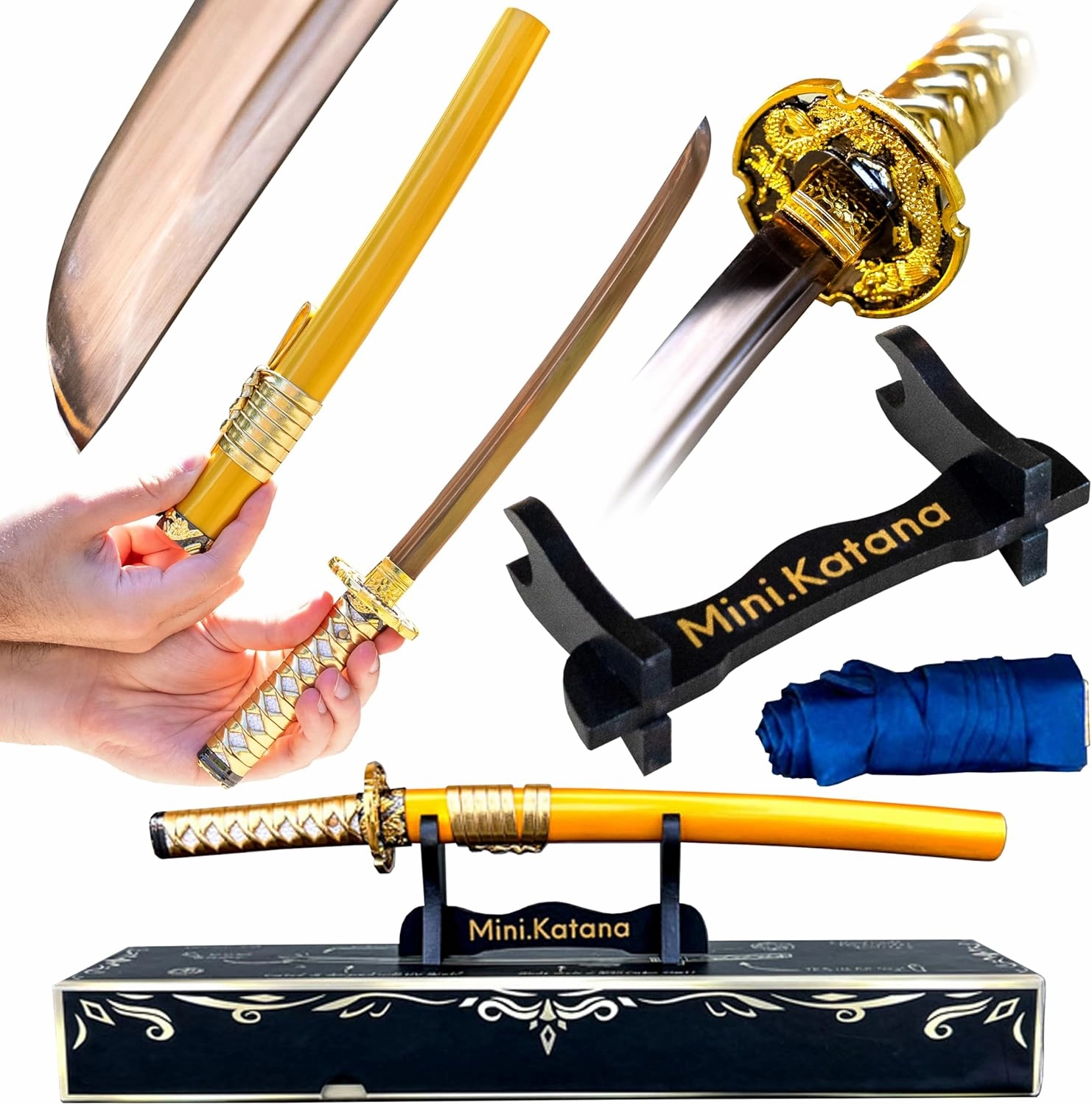 Like-Original Mini Katana - 15" Hand-Made Semi-Sharp 1095 Carbon Stainless Steel Real Katana Sword